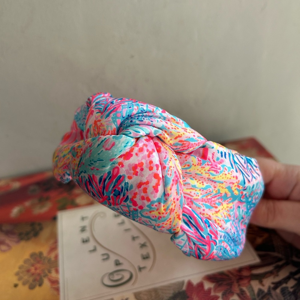 Lilly Pulitzer Colorful shell knot Headband   New - Picture 4 of 5